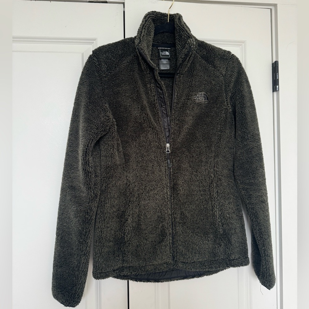 The North Face Women's Forest Green Teddy Zip Up Jacket